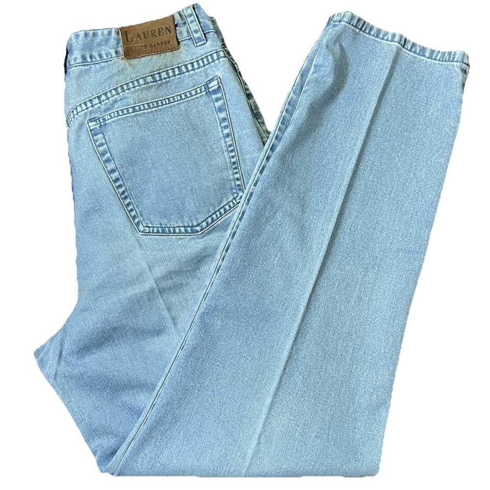 Lauren Ralph Lauren Jeans Women's 12 Light‎ Wash Straight Leg Stretch 30x29